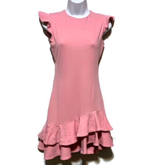 Susana Monaco Dress Parfait Sleeveless Ruffle - Picture 3 of 6
